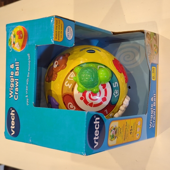 VTech Wiggle and Crawl Ball With Animal Friends Encourages Motor Skills - Picture 5 of 6